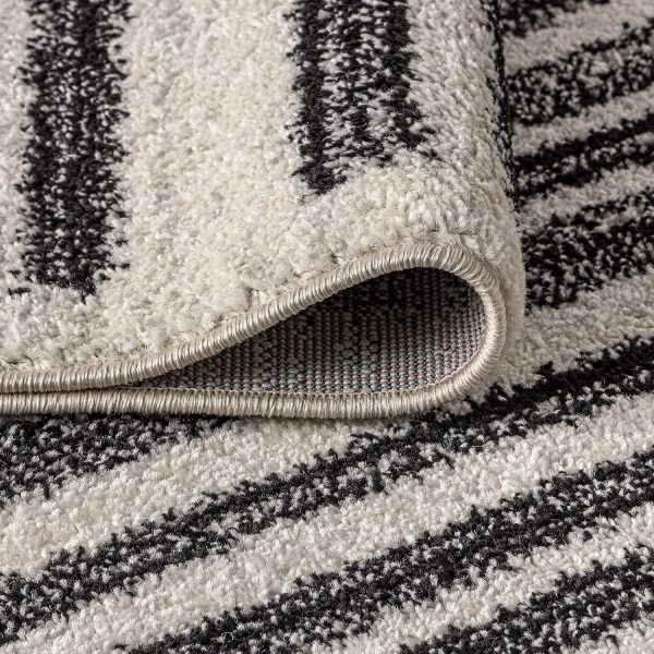 JONATHAN Y MOH207A-8 Khalil Modern Berber Stripe Indoor Farmhouse Area-Rug Bohemian Minimalistic Striped Easy-Cleaning Bedroom Kitchen Living Room Non Shedding, 8 X 10, Cream,Black - Image 10