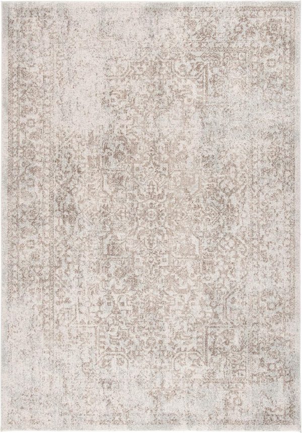 SAFAVIEH Evoke Collection Area Rug - 9' x 12', Ivory & Taupe, Oriental Distressed Design, Non-Shedding & Easy Care, Ideal for High Traffic Areas in Living Room, Bedroom (EVK256E) - Image 2